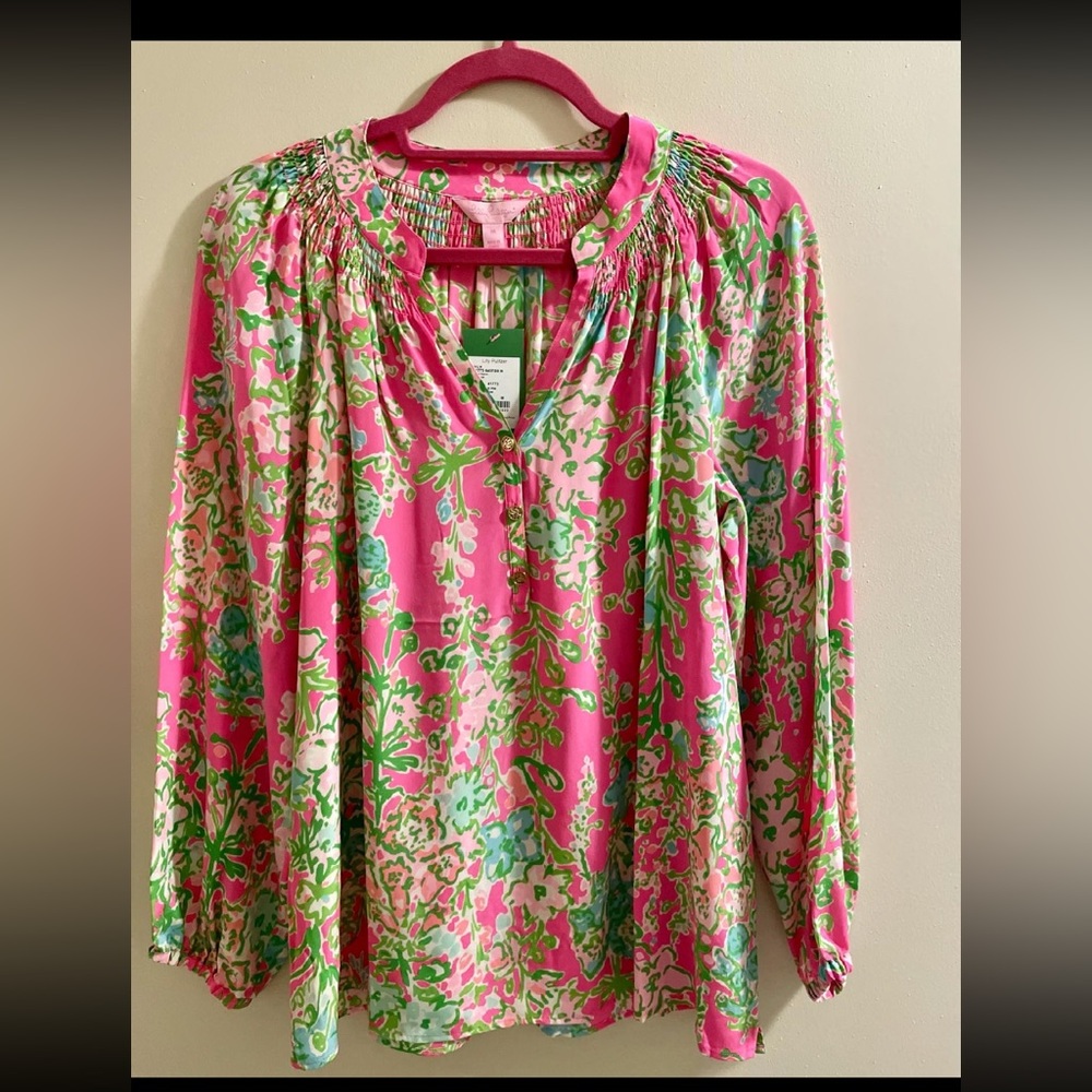 NWT Lilly Pulitzer Silk Elsa Top Size Medium